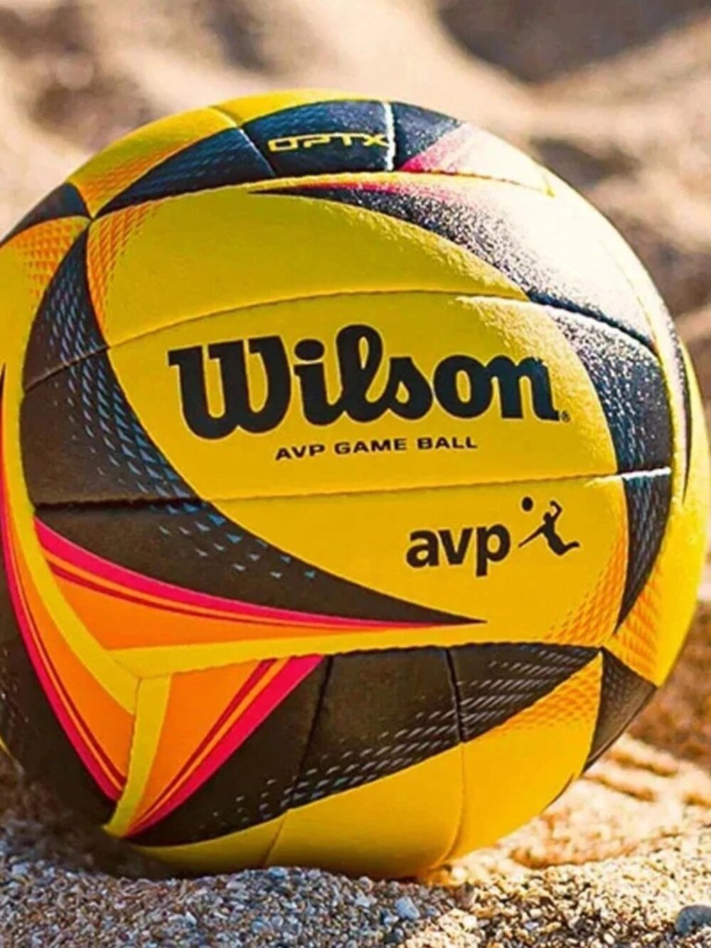 Wilson AVP OPTX Official Beach Volleyball Tour Match Game Ball - Black/Yellow 🏐